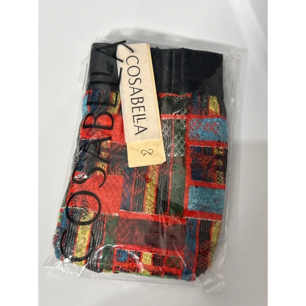 Cosabella‎ Statement Lace Sports Brief Vibrant Multicolor Comfort Fit Size L